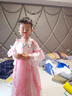 萌乎桃桃露漢服女童2025新款夏季中國(guó)風(fēng)連衣裙公主裙粉色襦裙 粉色130 曬單實(shí)拍圖