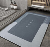 大江科技絨浴室地墊防滑吸水40x60cm 貝加爾湖畔-藍(lán) 曬單實(shí)拍圖