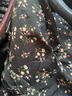 moussy 2025春季新品法式少女方領(lǐng)泡泡袖碎花連衣裙028ISA33-3301 025花紋黑色 M 曬單實(shí)拍圖