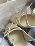 CHARLES&KEITH25夏新品蝴蝶結(jié)仿珍珠粗跟瑪麗珍涼鞋CK1-60361558 Chalk粉白色 37 （235） 曬單實(shí)拍圖