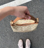 蔻馳（COACH）流浪包女包涂層布料拼皮革腋下包手提單肩斜挎包送女友禮盒25新款 奶茶色CR149 IMNLJ【現(xiàn)貨】 尺寸：31*11*24cm 曬單實(shí)拍圖