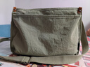 京智單肩包包女大容量2025春夏新款簡(jiǎn)約百搭斜挎包休閑上課帆布托特包 綠色 曬單實(shí)拍圖