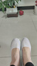 斯凱奇（Skechers）七夕禮物女鞋夏季淺口單鞋平底一腳蹬懶人鞋透氣輕便休閑鞋104199 曬單實(shí)拍圖