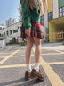 妙麗（Millies）品牌勃肯女鞋2025新款百搭T字扣樂福鞋小個子增高瑪麗珍小眾鞋子 淺灰色 40 曬單實拍圖