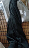 UR2025春季新款女裝休閑簡約松緊腰坑條喇叭褲UWM650019 正黑 XS 曬單實拍圖