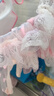 迪士尼女童襪子夏季薄款兒童襪夏花邊短襪水晶絲網眼襪UF1001 蝴蝶18-20 曬單實拍圖