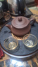 尚言坊天然烏金石茶盤家用圓形功夫茶具茶托盤儲(chǔ)蓄水型小型茶臺(tái)茶海 曬單實(shí)拍圖