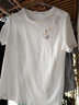Prowow純棉白色t恤女新款寬松全棉短袖:韓版休閑百搭顯瘦半袖圓領(lǐng)體恤潮 幸運 M 推薦95-110斤 曬單實(shí)拍圖