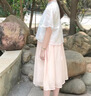 G.DUCK HELLO女童夏季新款漢服公主裙套裝 粉橘色 【漢服+裙子】 120 cm 曬單實拍圖