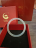 中國黃金（CHINA GOLD）白月光玉髓手鐲女寬面白瑪瑙玉手鐲送老婆女友生日禮物 圓條白月光【54mm】 曬單實(shí)拍圖