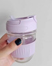 泰禧閣高顏值雙飲杯簡(jiǎn)約吸管玻璃水杯定印制logo禮品杯開(kāi)業(yè)活動(dòng)地推杯子 紫色 350ml 曬單實(shí)拍圖