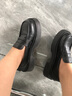 逸蘭朵黑色樂福鞋小皮鞋女2025春夏季新款英倫風(fēng)女鞋子學(xué)院休閑百搭單鞋 黑色 36 (230mm) 曬單實(shí)拍圖