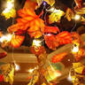 奧凡科太陽(yáng)能燈串led楓葉燈串 戶(hù)外庭院裝飾藤條燈串 新款感恩楓葉彩燈  太陽(yáng)能楓葉燈10米100燈 曬單實(shí)拍圖