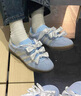 阿迪達(dá)斯 （adidas）/阿迪達(dá)斯三葉草Gazelle女子低幫復(fù)古耐磨運(yùn)動(dòng)休閑鞋JI2014 JI2717/藍(lán)白 37.5 曬單實(shí)拍圖