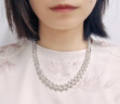 SNO項鏈女士時尚鏈條設計百搭鎖骨鏈O字銀鏈銀電鍍不褪色 O字銀鏈女項鏈 曬單實拍圖
