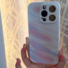 涂鴉彩虹適用蘋果16promax手機殼iphone16系列蘋果15promax 15pro 紅紫拼色愛心 iPhone14pro max 曬單實拍圖