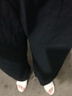 蝶美女棉麻褲子闊腿寬松顯瘦夏季新款麻料遮肉薄款褲女高腰女褲長(zhǎng)褲休閑 黑色DS/【棉麻】 L 【106-120斤】 曬單實(shí)拍圖