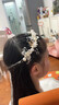 OIMG兒童發(fā)飾花環(huán)公主兒童發(fā)箍女童6-12歲搭配白色演出發(fā)夾女孩主持人 花環(huán)發(fā)帶【白色】 曬單實(shí)拍圖