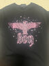 BOY LONDON【暗夜星辰】 秋季情侶款短袖燙鉆粉色老鷹T恤 N01003 黑色 S 曬單實拍圖