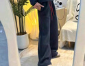 韓璐嬌（hanlujiao）衛(wèi)衣女裝2025新款春季穿搭女套裝休閑運動服慵懶風(fēng)韓系穿搭兩件套 衛(wèi)衣+褲子 M 曬單實拍圖