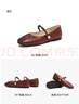 他她（TATA）平底瑪麗珍女羊皮晚晚鞋不累腳Y8GA6AQ5 酒紅 37 曬單實(shí)拍圖
