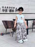 哈羅小黃鴨 HAL.DUCK男童水墨防蚊褲夏裝2025新款寬松中大童燈籠褲炸街胖男孩街舞速干 水墨色 120 cm 曬單實(shí)拍圖