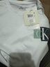 Calvin KleinJeans25春夏新款男士植絨膠印字母ck純棉休閑針織短袖T恤4RB858G YAA-月光白 S 曬單實(shí)拍圖