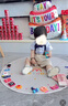 GOKU男童禮服套裝夏季兒童背帶褲花童小西裝英倫風(fēng)幼兒園畢業(yè)服演出服 藍色 90 （建議體重20-25斤） 曬單實拍圖