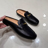 百麗質(zhì)感穆勒鞋女25夏新簡(jiǎn)約百搭通勤包頭拖鞋B2656BH5 黑色 39 曬單實(shí)拍圖