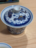 蘇氏陶瓷（SUSHI CERAMICS）柴窯青花描金魚藻紋蓋碗旅行便捷茶具非遺大師蘇愛珍作品J1072 曬單實(shí)拍圖