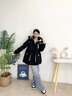 鴨鴨中長款羽絨服女2025冬季新款撞色連帽收腰時(shí)尚加厚顯瘦派克服外套 酒紅色 M 曬單實(shí)拍圖