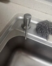 潛水艇洗潔精水槽按壓器304不銹鋼泵頭 廚房洗碗池皂液器水槽用加延長管 【螺母款-帶瓶】24-40mm孔徑 曬單實拍圖