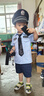 G.DUCKKIDS小黃鴨男童套裝春秋季新款兒童警官警察衣服男寶寶演出服裝三件套 短袖襯衣+褲子兩件套 110 尺碼4~5歲【100-110cm】cm 曬單實(shí)拍圖