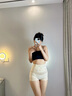 杰麗·莫克（Jerrie Mock）高腰收腹褲內(nèi)褲女強力收小肚子提臀翹臀平角安全褲打底褲塑身褲衩 膚色+黑色【收腹褲安全褲內(nèi)褲】 M (適合80-100斤) 曬單實拍圖