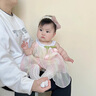 G.DUCKKIDS嬰兒衣服夏季薄款包屁裙小月齡女寶寶滿(mǎn)月百日宴一周歲公主連衣裙 粉色 73cm 建議3-6個(gè)月12-16斤cm 曬單實(shí)拍圖