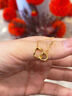 中國(guó)黃金（CHINA GOLD）黃金莫比烏斯項(xiàng)鏈女足金環(huán)環(huán)相扣首飾七夕情人節(jié)生日禮物送女友 足金項(xiàng)鏈 約4.1g【玫瑰禮盒】 曬單實(shí)拍圖