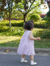 戴維貝拉【奧萊特賣】兒童連衣裙幼兒寶寶裙子女童公主裙夏季新款童裙小童 橘粉 100 cm（建議身高90-100cm） 曬單實拍圖