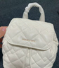 CHARLES&KEITH菱格大容量柔軟多用背包書包雙肩包包女包生日禮物CK2-60151400 Cream奶白色 S 曬單實(shí)拍圖