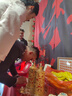 CLCEY婚慶三金首飾盒結婚聘禮聘金訂婚黃金五金飾品盒嫁妝收納盒珠寶箱 02中國紅婚慶首飾盒21.5x21.5x6cm 曬單實(shí)拍圖