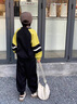 G.DUCKKIDS男童套裝春秋裝2025新款大兒童洋氣帥氣運動休閑8字母衛(wèi)衣9兩件套 綠色 160 cm 曬單實拍圖