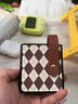 朵卡連奢華菱格棕腕帶適用華為p50pocket手機殼卡通pocket2折疊屏保護套Pocket S翻蓋小眾創(chuàng  )意高級感外殼 菱格棕小奇腕帶 華為 Pocket 2 曬單實(shí)拍圖