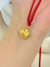 中國黃金CHINA GOLD平安鎖寶寶黃金項鏈嬰兒足金滿(mǎn)月周歲生日六一兒童節禮物送孩子 京速達-足金吉祥如意平安鎖項鏈 曬單實(shí)拍圖