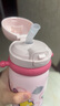 babycare兒童保溫杯大寶寶學飲吸管水杯水壺霸王龍不銹鋼保溫杯上學 恐龍背帶款+吸嘴-古金黃 450ml 曬單實拍圖