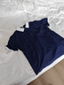 皮爾卡丹（pierre cardin）polo|衫定印制工作服印字logo做短袖恤翻領(lǐng)服裝團體文化衫 藏青白領(lǐng) L 曬單實(shí)拍圖