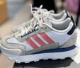 adidas「FM碰碰鞋」FUTRO MIXR厚底增高休閑跑步鞋阿迪達斯輕運動   白色/灰色/橘色   38 曬單實拍圖