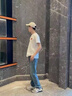 SUSTYLE高端奢侈品男裝高檔冰絲牛仔褲男夏季透氣休閑百搭復(fù)古直筒褲子男 復(fù)古藍(lán) 32  腰圍2尺5 適合140斤上下 曬單實(shí)拍圖