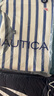 諾帝卡（NAUTICA）【商場(chǎng)同款】女裝春夏新款全棉舒適親膚休閑短袖T恤女42TM06 藍(lán)白條紋0BW M 曬單實(shí)拍圖