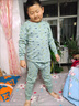 WVSV男女童秋冬款青少年胖童純棉保暖內(nèi)衣套裝中大童加肥加大秋衣秋褲 藏青色 套裝七星 130 130cm 男款沒有130碼 曬單實(shí)拍圖