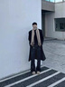 棉致毛呢大衣男2025秋冬季新款潮牌中長(zhǎng)款過膝風(fēng)衣男韓版呢子上衣外套 黑色 L 【120-135斤】 曬單實(shí)拍圖