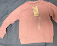 無印良品（MUJI）大童 柔軟毛圈 運(yùn)動衫童裝衛(wèi)衣 套頭 兒童童裝 粉紅色 120 曬單實(shí)拍圖